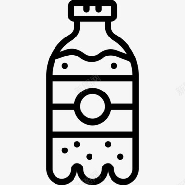 苏打水食品和饮料20线性图标图标