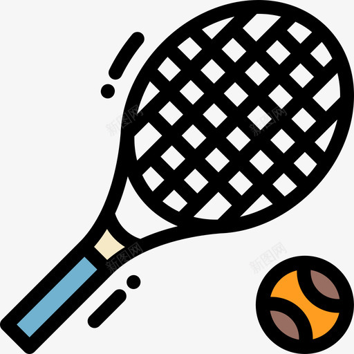 网球酒店服务12线性颜色图标svg_新图网 https://ixintu.com 线性颜色 网球 酒店服务12