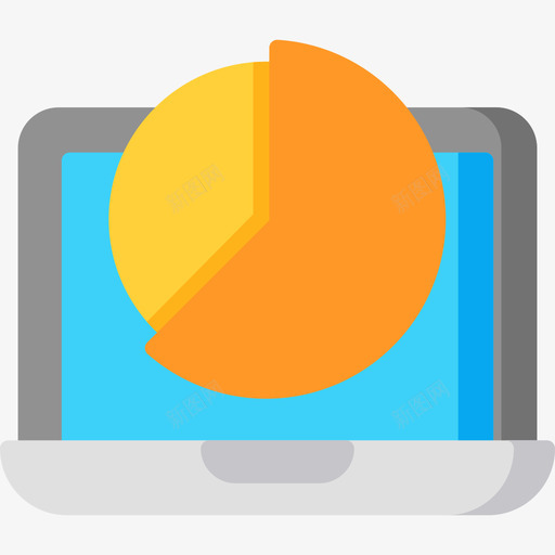 饼图业务分析9扁平图标svg_新图网 https://ixintu.com 业务分析9 扁平 饼图