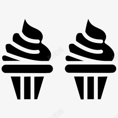 纸杯蛋糕甜点冷冻食品图标图标