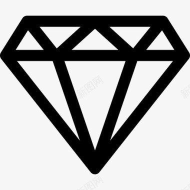 钻石奢侈品商店10直线型图标图标
