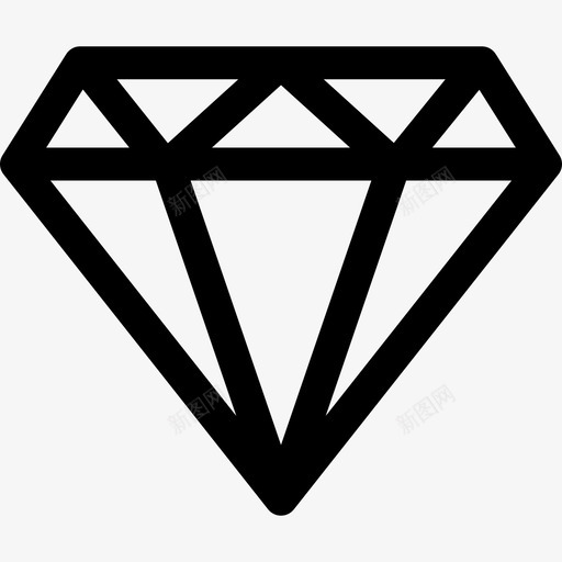 钻石奢侈品商店10直线型图标svg_新图网 https://ixintu.com 奢侈品商店10 直线型 钻石
