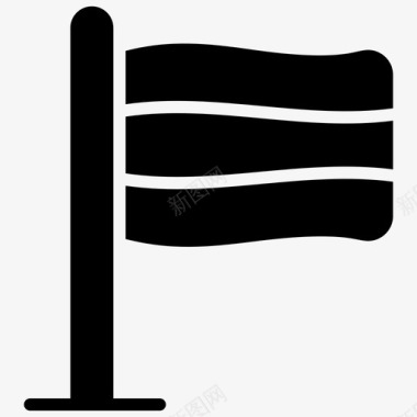 泰国国旗旗杆泰国符号图标图标