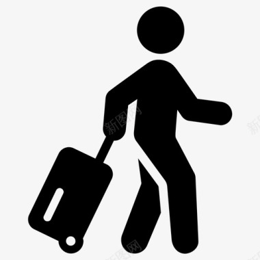 旅客机场行李图标图标