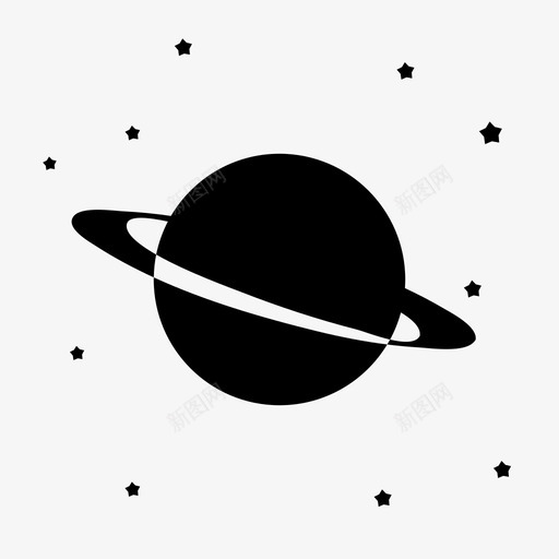 土星外太空行星图标svg_新图网 https://ixintu.com 土星 外太空 恒星 行星