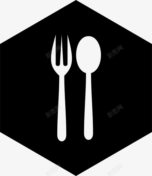 餐厅叉子银器图标svg_新图网 https://ixintu.com 勺子 叉子 银器 餐厅