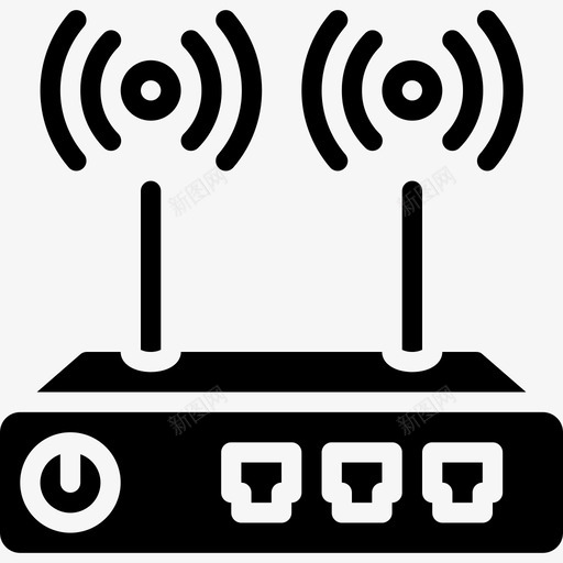 路由器家用电器2填充图标svg_新图网 https://ixintu.com 填充 家用电器2 路由器