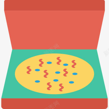 披萨食物59扁平图标图标