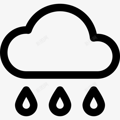 雨95号天气线性图标svg_新图网 https://ixintu.com 95号天气 线性 雨