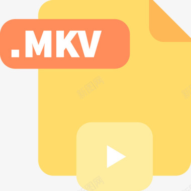 Mkv23号文件扁平图标图标