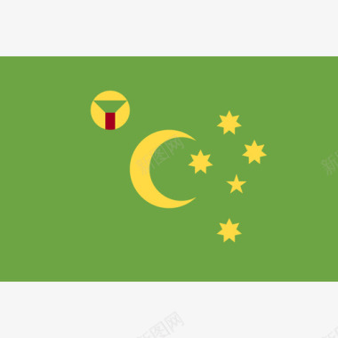 可可岛长方形的乡村简单旗帜图标图标
