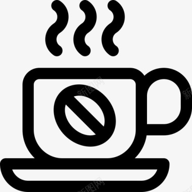 咖啡杯巴西嘉年华6线性图标图标