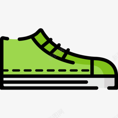 运动鞋skate7线性颜色图标图标