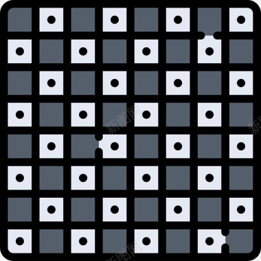 棋盘游戏游戏30线性颜色图标图标