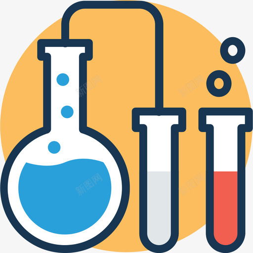 试管科学技术9线色图标svg_新图网 https://ixintu.com 科学技术9 线色 试管