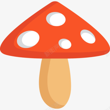 蘑菇万圣节44扁平图标图标