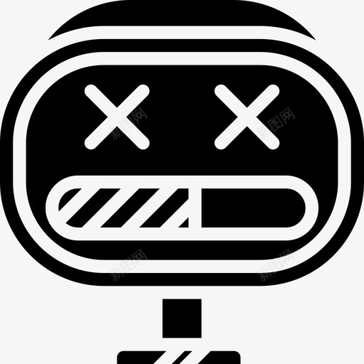 机器人机器人头像实心填充图标svg_新图网 https://ixintu.com 填充 机器人 机器人头像实心