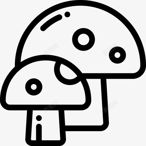 蘑菇野生动物15直系图标svg_新图网 https://ixintu.com 直系 蘑菇 野生动物15