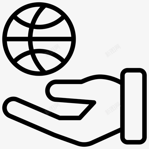 篮球篮球比赛运球图标svg_新图网 https://ixintu.com 篮球 篮球比赛 篮球线图标 运动球 运球