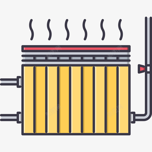 暖气9号楼彩色图标svg_新图网 https://ixintu.com 9号楼 彩色 暖气