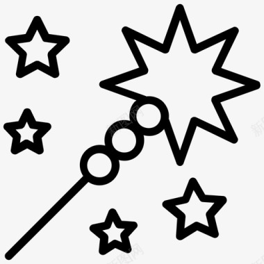 魔杖精灵魔杖魔术师图标图标