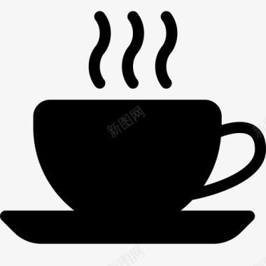 提供热茶杯子点心图标图标