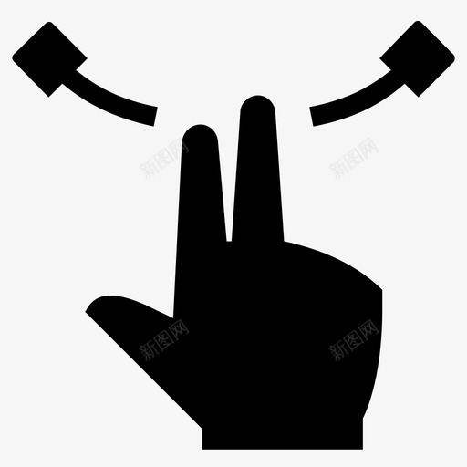 手势曲线手指图标svg_新图网 https://ixintu.com 手势 手势实心 手指 曲线 滑动 缩放