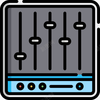 均衡器音乐音效6线性颜色图标图标
