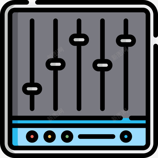 均衡器音乐音效6线性颜色图标svg_新图网 https://ixintu.com 均衡器 线性颜色 音乐音效6 音效调节图