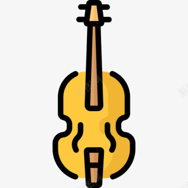 小提琴风景艺术10线色图标图标