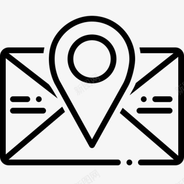 邮政编码信件消息图标图标