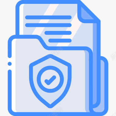 文件夹数据安全9蓝色图标图标
