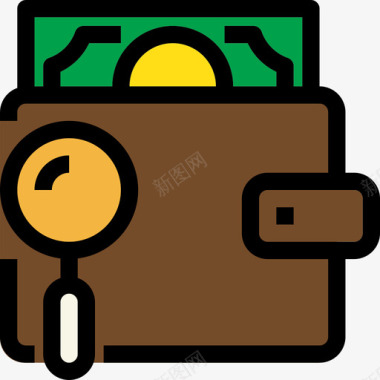 钱包金融5线性颜色图标图标