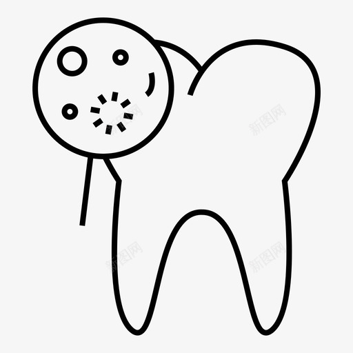 细菌牙齿质地图标svg_新图网 https://ixintu.com 牙齿 细菌 质地