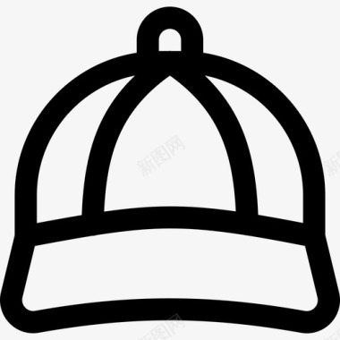 棒球帽衣服44直线型图标图标