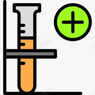 试管科学34线性颜色图标图标