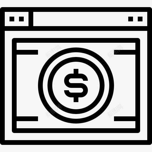 金钱在线数字营销线性图标svg_新图网 https://ixintu.com 在线数字营销 线性 金钱