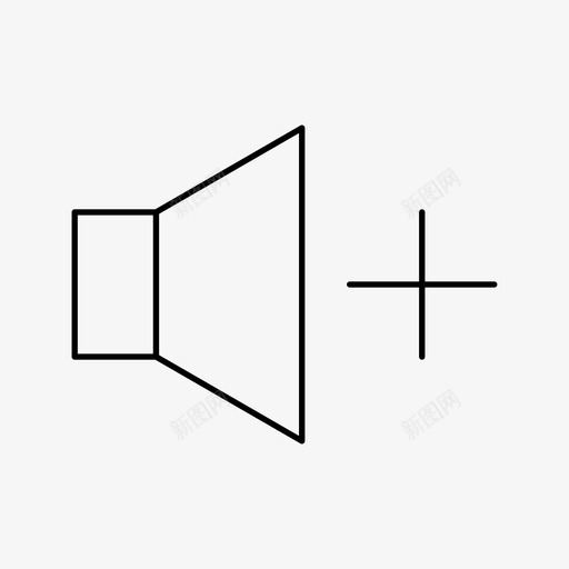 音量增大声音营销图标svg_新图网 https://ixintu.com ui web 声音 瘦图标 营销 音量增大