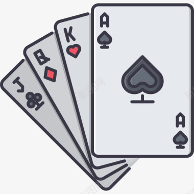卡片游戏3彩色图标图标