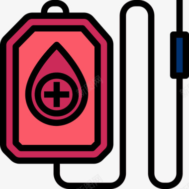 输血保健和医疗2线性颜色图标图标