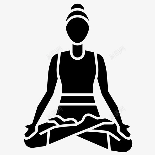 冥想体式健身图标svg_新图网 https://ixintu.com 体式 健身 冥想 姿势 瑜伽 瑜伽姿势