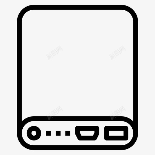 电源组电池充电器图标svg_新图网 https://ixintu.com 充电器 小工具 电池 电源组 适配器