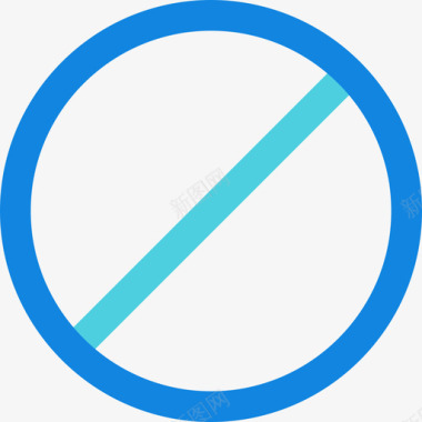 Ban接口53线状蓝色图标图标