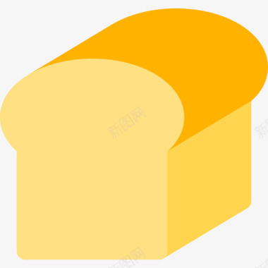 面包食品60扁平图标图标