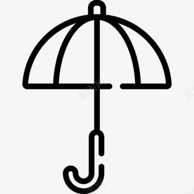 伞弹簧16线状图标图标