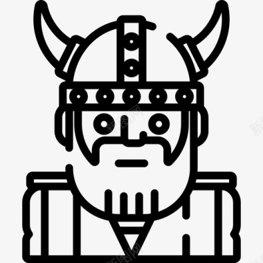 VikingAvatars24线性图标图标