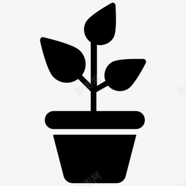 盆栽植物生态学园艺图标图标