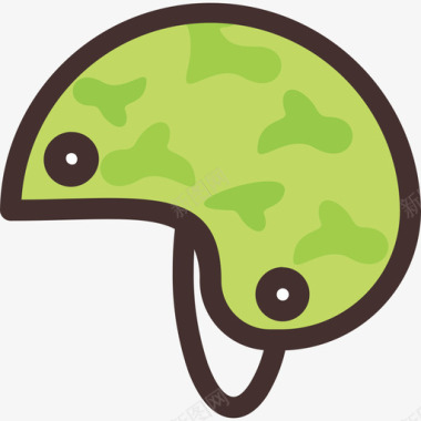 头盔陆军4线颜色图标图标