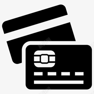 信用卡购物塑料图标图标