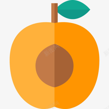 杏水果蔬菜3图标图标